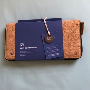cork zipper wallet! brand new!